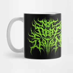 Not Today Satan (green) death metal design Mug